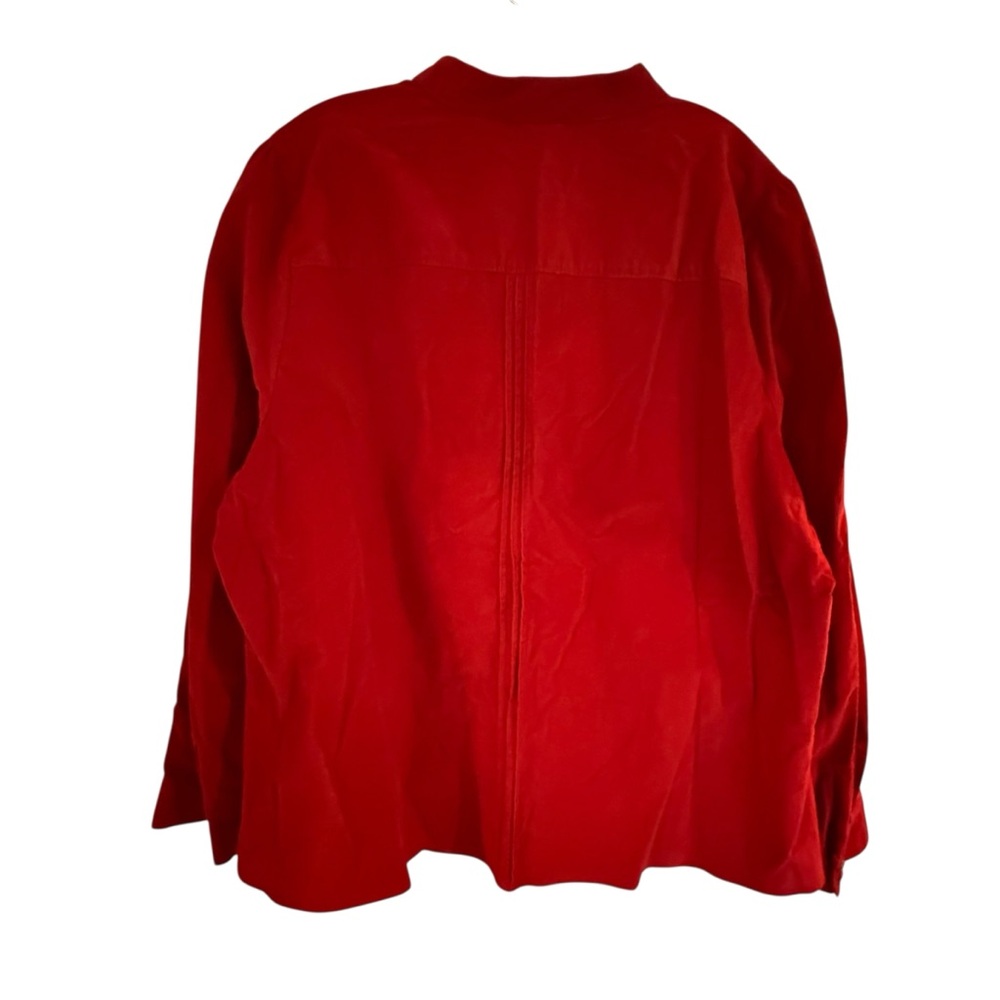 Covington Holiday Red‎ Needlecord Corduroy Button Up Shirt Size 20/22W - Picture 4 of 9